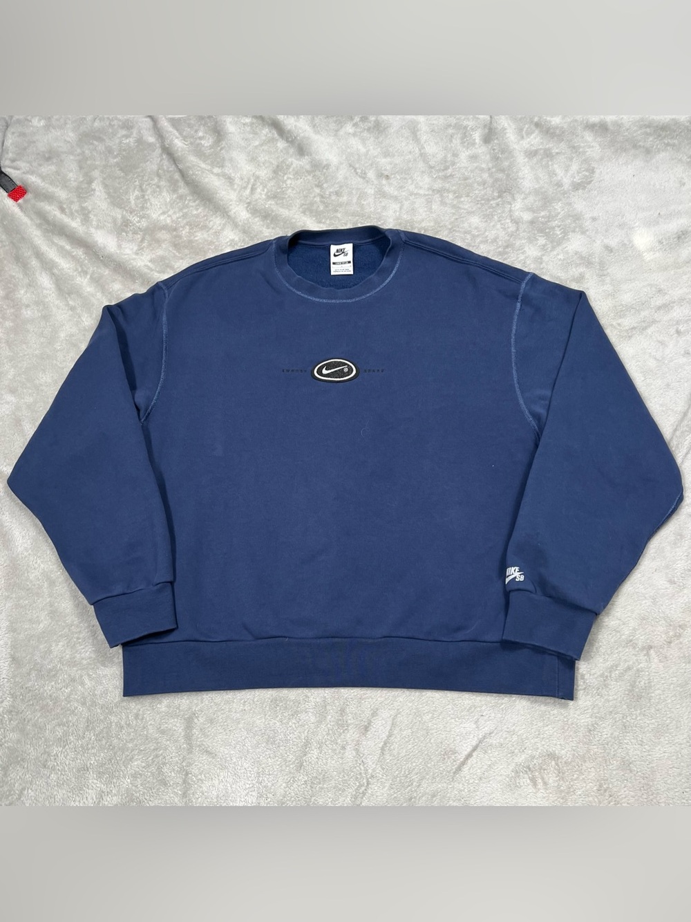 Nike SB X Eric Koston Air Max 95 Sweatshirt Mens L Crewneck Navy Blue HV0247-410